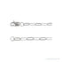 Sapphire Row Petite Paperclip Chain Bracelet - 10K White Gold (view 2)