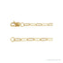 Sapphire Row Petite Paperclip Chain Bracelet - 14K Yellow Gold (view 2)