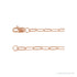 Sapphire Row Petite Paperclip Chain Bracelet - 10K Rose Gold (view 2)