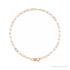 Sapphire Row Petite Paperclip Chain Bracelet - 14K Rose Gold