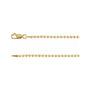 Sapphire Row Hollow Bead Chain Bracelet - 14K Yellow Gold, 2mm