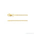 Sapphire Row Hollow Bead Chain Bracelet - 14K Yellow Gold, 1.5mm