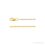 Sapphire Row Hollow Bead Chain Bracelet - 14K Yellow Gold, 1.5mm