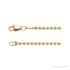 Sapphire Row Hollow Bead Chain Bracelet - 14K Yellow Gold, 1.8mm