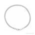 Sapphire Row Herringbone Chain Bracelet - 14K White Gold, 2.8mm