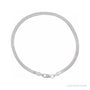 Sapphire Row Herringbone Chain Bracelet - 14K White Gold, 2.8mm