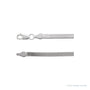 Sapphire Row Herringbone Chain Bracelet - 14K White Gold, 4.6mm (view 2)