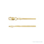 Sapphire Row Herringbone Chain Bracelet - 14K Yellow Gold, 1.6mm (view 2)