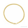 Sapphire Row Herringbone Chain Bracelet - 14K Yellow Gold, 2.8mm
