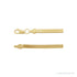 Sapphire Row Herringbone Chain Bracelet - 14K Yellow Gold, 2.8mm (view 2)