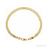 Sapphire Row Herringbone Chain Bracelet - 14K Yellow Gold, 3.8mm