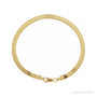 Sapphire Row Herringbone Chain Bracelet - 14K Yellow Gold, 3.8mm