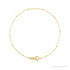 Sapphire Row Satellite Bead Cable Bracelet - 10K Yellow Gold