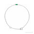 Sapphire Row Natural Gemstone Baguette Bracelet - Emerald, 14K White Gold