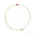 Sapphire Row Natural Gemstone Baguette Bracelet - Ruby, 14K Yellow Gold