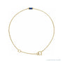 Sapphire Row Natural Gemstone Baguette Bracelet - Blue Sapphire, 14K Yellow Gold