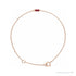 Sapphire Row Natural Gemstone Baguette Bracelet - Ruby, 14K Rose Gold