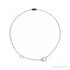 Sapphire Row Natural Gemstone Baguette Bracelet - Blue Sapphire, 14K White Gold
