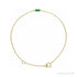 Sapphire Row Lab-Grown Gemstone Baguette Bracelet - Emerald, 14K Yellow Gold