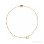 Sapphire Row Lab-Grown Gemstone Baguette Bracelet - Ruby, 14K Yellow Gold