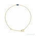 Sapphire Row Lab-Grown Gemstone Baguette Bracelet - Blue Sapphire, 14K Yellow Gold