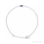 Sapphire Row Lab-Grown Gemstone Baguette Bracelet - Blue Sapphire, 14K White Gold