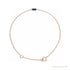 Sapphire Row Lab-Grown Gemstone Baguette Bracelet - Blue Sapphire, 14K Rose Gold