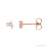 Sapphire Row Natural Diamond Toi et Moi Earrings - 14K Rose Gold