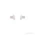 Sapphire Row Natural Diamond Toi et Moi Earrings - 14K Rose Gold (view 2)