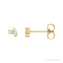 Sapphire Row Natural Diamond Toi et Moi Earrings - 14K Yellow Gold