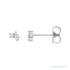 Sapphire Row Natural Diamond Toi et Moi Earrings - Platinum