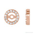 Sapphire Row Natural Diamond Halo Jacket Earrings - 14K Rose Gold, 3 mm