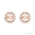 Sapphire Row Natural Diamond Halo Jacket Earrings - 14K Rose Gold, 3 mm (view 2)