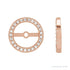 Sapphire Row Natural Diamond Halo Jacket Earrings - 14K Rose Gold, 7 mm