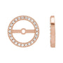 Sapphire Row Natural Diamond Halo Jacket Earrings - 14K Rose Gold, 7 mm