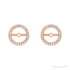 Sapphire Row Natural Diamond Halo Jacket Earrings - 14K Rose Gold, 7 mm (view 2)
