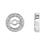 Sapphire Row Natural Diamond Halo Jacket Earrings - 14K White Gold, 3 mm