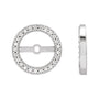 Sapphire Row Natural Diamond Halo Jacket Earrings - 14K White Gold, 7 mm
