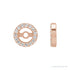 Sapphire Row Natural Diamond Halo Jacket Earrings - 14K Rose Gold, 3.6 mm