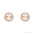 Sapphire Row Natural Diamond Halo Jacket Earrings - 14K Rose Gold, 3.6 mm (view 2)