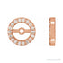 Sapphire Row Natural Diamond Halo Jacket Earrings - 14K Rose Gold, 4.6 mm