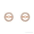 Sapphire Row Natural Diamond Halo Jacket Earrings - 14K Rose Gold, 4.6 mm (view 2)