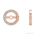 Sapphire Row Natural Diamond Halo Jacket Earrings - 14K Rose Gold, 5.3 mm
