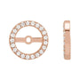 Sapphire Row Natural Diamond Halo Jacket Earrings - 14K Rose Gold, 6.1 mm