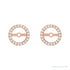 Sapphire Row Natural Diamond Halo Jacket Earrings - 14K Rose Gold, 6.1 mm (view 2)