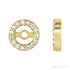 Sapphire Row Natural Diamond Halo Jacket Earrings - 14K Yellow Gold, 3 mm