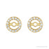 Sapphire Row Natural Diamond Halo Jacket Earrings - 14K Yellow Gold, 3 mm (view 2)
