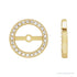 Sapphire Row Natural Diamond Halo Jacket Earrings - 14K Yellow Gold, 7 mm