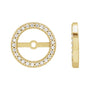 Sapphire Row Natural Diamond Halo Jacket Earrings - 14K Yellow Gold, 7 mm