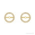 Sapphire Row Natural Diamond Halo Jacket Earrings - 14K Yellow Gold, 7 mm (view 2)